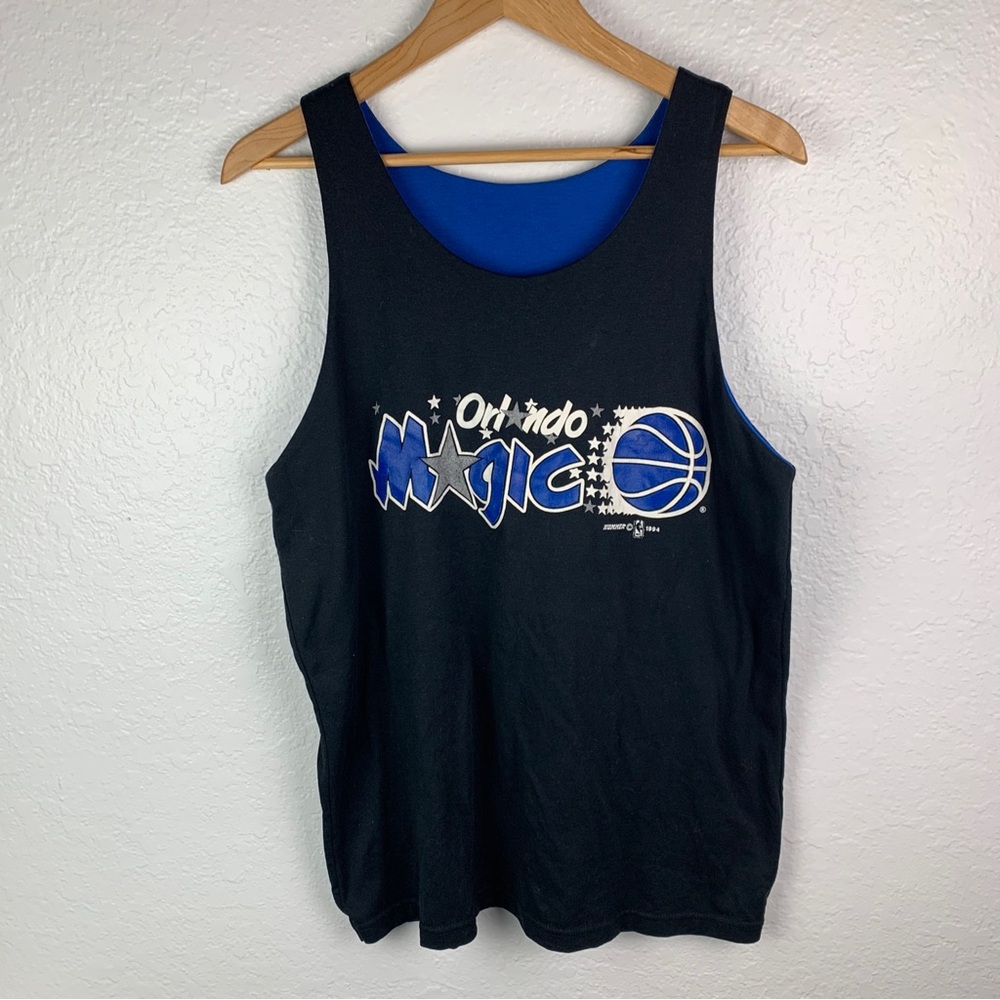 Vintage 90s Orlando Magic Jersey Reversible Black Blue Men’s Medium 1994